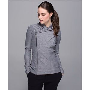 Lululemon Bhakti yoga heathered gray jacket